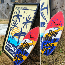 Old New！！ アメリカン SURFシリーズ（3） ウォールデコ & クロック/ #店舗什器 #サンセット #ビーチ 3枚目の画像