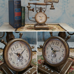 ✢fome九十九里ヤード✢ Antique商材/ レトロディスプレイクロック（2） 《Telephone Clock》　 2枚目の画像