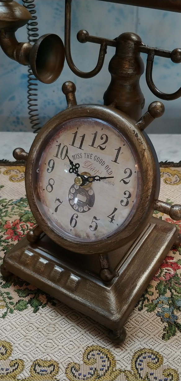 ✢fome九十九里ヤード✢ Antique商材/ レトロディスプレイクロック（2） 《Telephone Clock》　 7枚目の画像