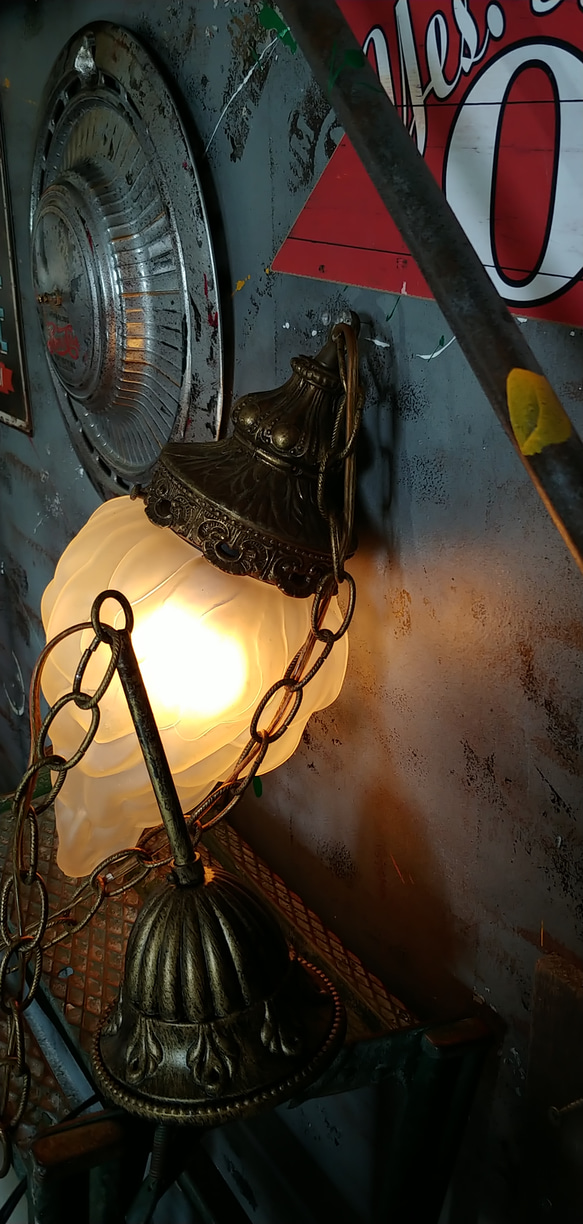 アメリカン ヴィンテージ/ ランプベース&トーチグラス/ ペンダント  