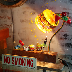 アメリカンダイナー Style/  BURGERS Shade Lamp/ NO SUMOKING（看板&カードトレイ） 8枚目の画像