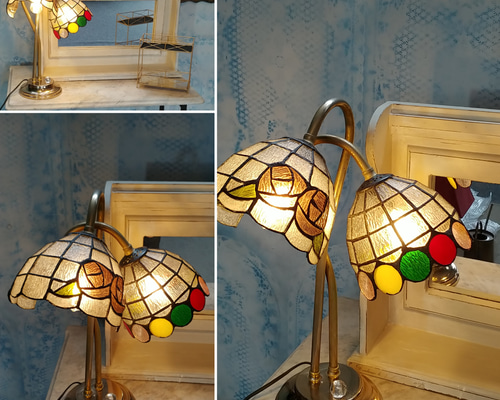 シャビー ジャンク マテリアル/ ティファニー ステンドグラス/ ダブル