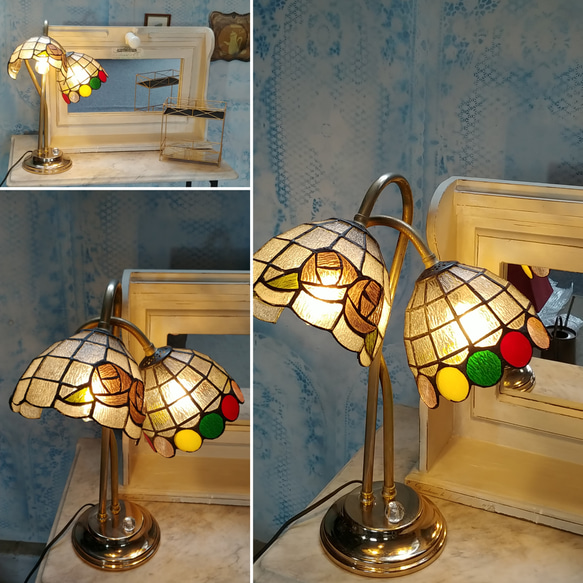 シャビー ジャンク マテリアル/ ティファニー ステンドグラス/ ダブル