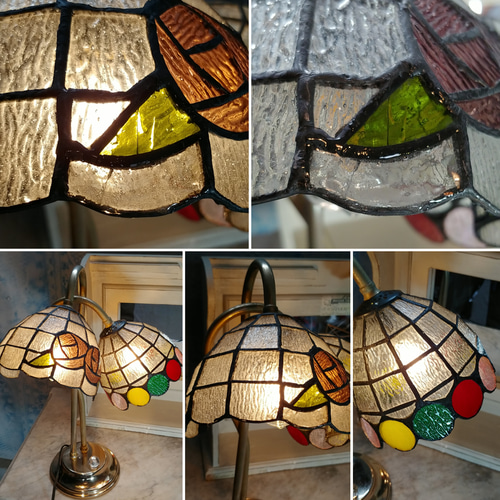 シャビー ジャンク マテリアル/ ティファニー ステンドグラス/ ダブル