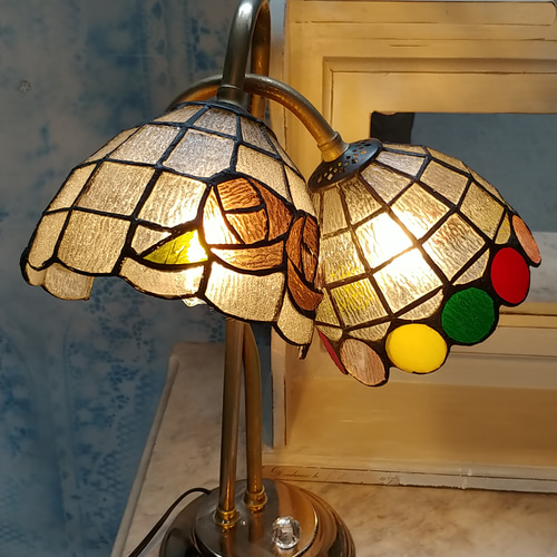 シャビー ジャンク マテリアル/ ティファニー ステンドグラス/ ダブル