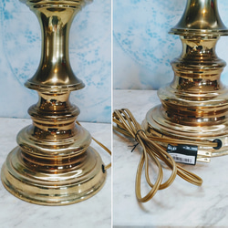 アメリカン アンティーク/
花柄 カピス貝 ステンド /
スタンドランプ/　
Antique  Lamp/
店舗什器 4枚目の画像