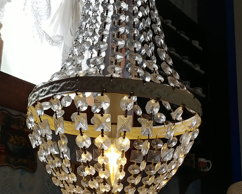 フランスアンティーク クリスタルガラス ドロップ 8点セット 照明器具用 フランスアンティーク クリスタルガラス ドロップ 8点セット