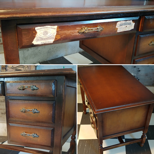 アメリカン ヴィンテージ/ 4drawer デスク（勉強机） ワーク