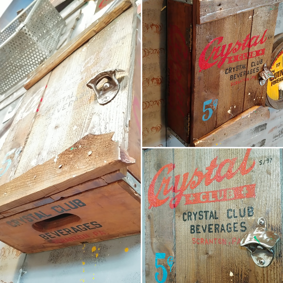 アメリカンヴィンテージ/
《Crystal》 クリスタル/
ウォールシェルフ（縦型）
飾り棚 ウッドボックス/
店舗什器 3枚目の画像