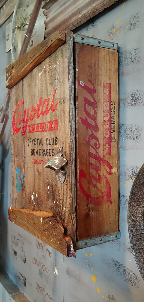 アメリカンヴィンテージ/
《Crystal》 クリスタル/
ウォールシェルフ（縦型）
飾り棚 ウッドボックス/
店舗什器 10枚目の画像