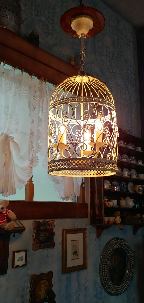 シャンデリア 鳥籠ペンダントライト 3灯 シャンデリア 照明器具, 屋内