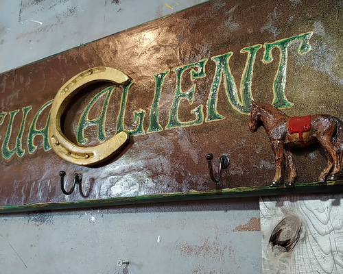 アメリカン ヴィンテージ Style/ 馬蹄サインボード & ハンガーフック