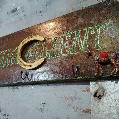 アメリカン ヴィンテージ Style/ 馬蹄サインボード & ハンガーフック