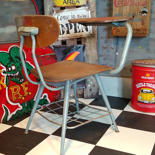 アメリカンヴィンテージ/ スクールデスク（改） テーブル&チェア