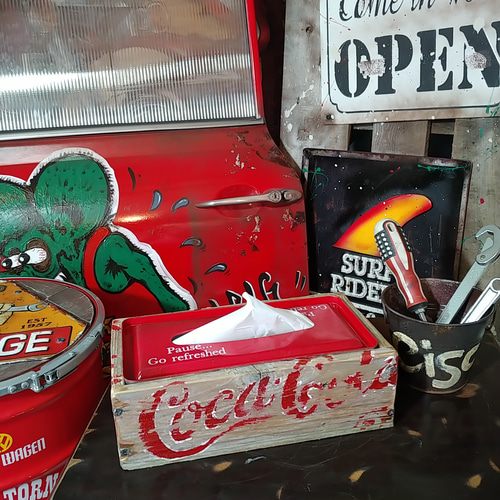 Coca Cola ごみ箱 アメリカ　ビンテージ ① Coca Cola ごみ箱 アメリカ ビンテージ ①（株式会社 3rd Place