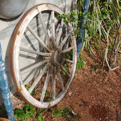 馬車 大車輪 ガーデニング 店舗什器 シャビー ジャンクヤード 大