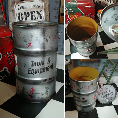 ​ドラム缶remakeBOX レッド＆OSB合板仕上げ！インダストリアルアート ドラム缶remakeBOX レッド＆OSB合板仕上げ！インダストリアルアート