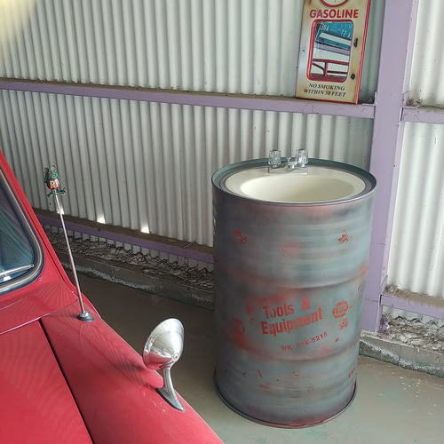 ドラム缶 洗面台 立水栓 インダストリアル ガレージ水栓 アメリカンガレージ ドラム缶 洗面台 立水栓 インダストリアル ガレージ水栓 アメリカン