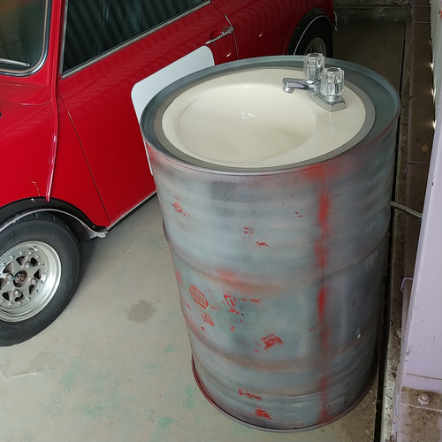 アメリカン インダストリアル Style/ ドラム缶洗面台（混合水栓 シンク
