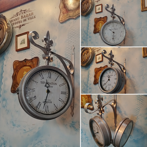 アンティーク　丸い掛け時計　中 楽天市場】1点物 愛知時計 日本製 アンティーク ぜんまい時計 丸