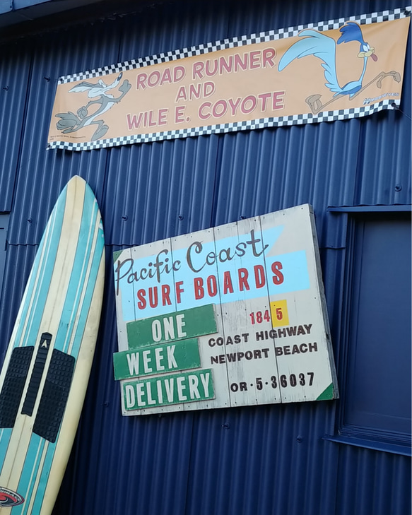 ☆AMERICAN VINTAGE STYLE☆ Pacific Coast SURF BOARDS Sign/ 大型  