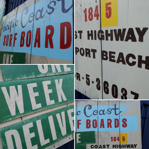 ☆AMERICAN VINTAGE STYLE☆ Pacific Coast SURF BOARDS Sign/ 大型 