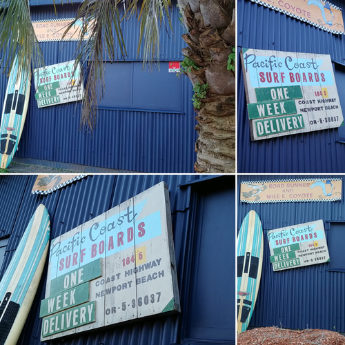 ☆AMERICAN VINTAGE STYLE☆ Pacific Coast SURF BOARDS Sign/ 大型 