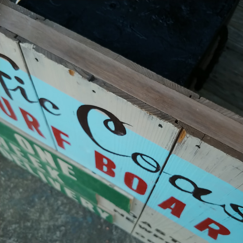 ☆AMERICAN VINTAGE STYLE☆ Pacific Coast SURF BOARDS Sign/ 大型 