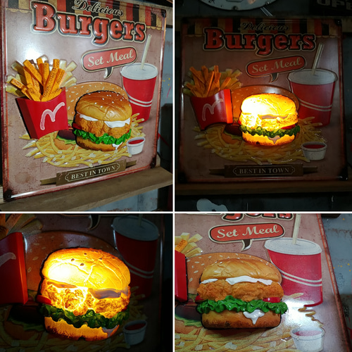 アメリカンダイナー/ BURGERS（ハンバーガー） 屋内用壁掛け式
