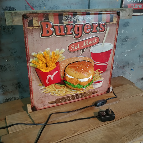 アメリカンダイナー/ BURGERS（ハンバーガー） 屋内用壁掛け式