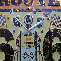 ★U.S.A. ROAD SIGN STYLE★ ROUTE66《道路標識》ウォールクロック② インテリアオーナメント/ 4枚目の画像