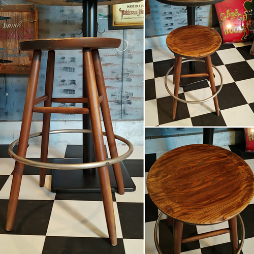 アメリカンヴィンテージ/ DINNER BAR カウンターバースツール① カフェ