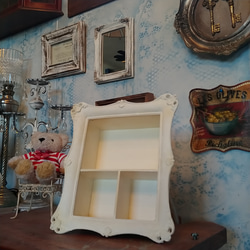 Antique商材/ Wall Decoration Frame（飾り台） シャビーシック ロイヤルサロン/ （アンティ 1枚目の画像