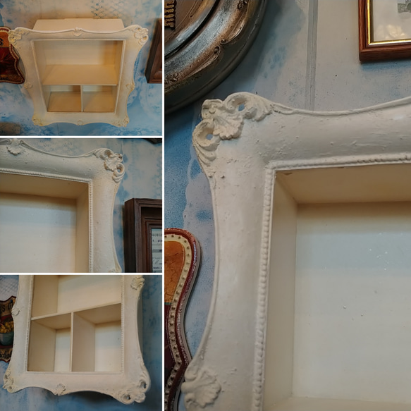 Antique商材/ Wall Decoration Frame（飾り台） シャビーシック ロイヤルサロン/ （アンティ 8枚目の画像