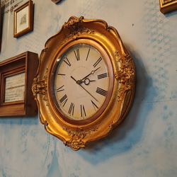 アンティークな部屋/ Solid decoration Wall Clock/ インテリア装飾壁掛け時計（ゴールド） 1枚目の画像