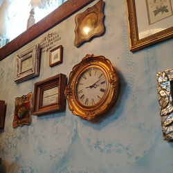 アンティークな部屋/ Solid decoration Wall Clock/ インテリア装飾壁掛け時計（ゴールド） 2枚目の画像