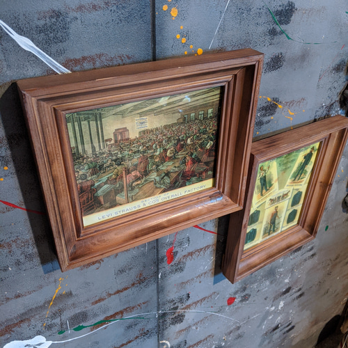 Levi's 木製額縁 広告入り ディスプレイ用