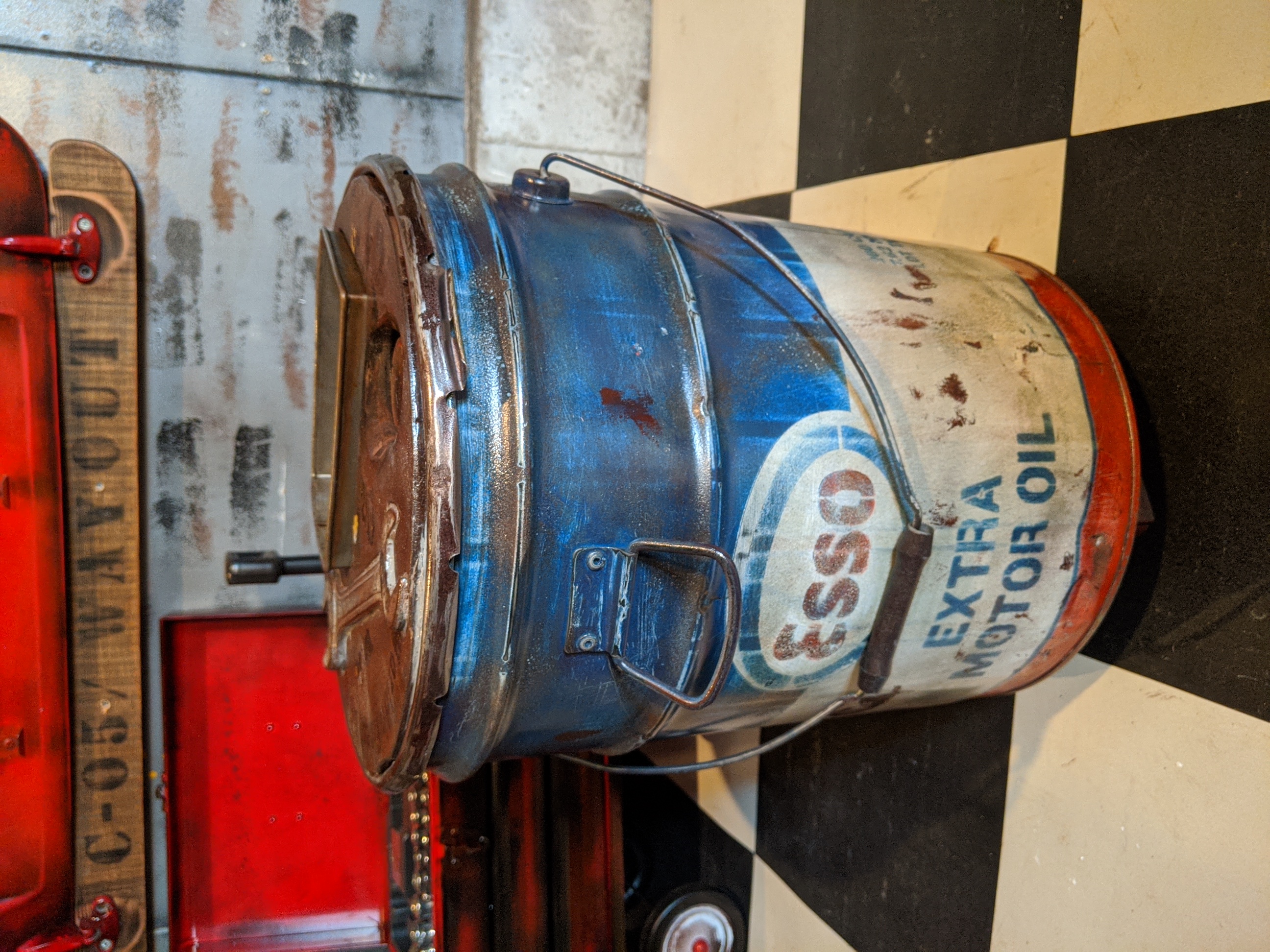 貴重 当時物 ESSO 出光 ペール缶 昭和レトロ ヴィンテージ シャビー 昭和レトロ 当時物 ペール缶 貴重 ESSO 出光 ヴィンテージ シャビー