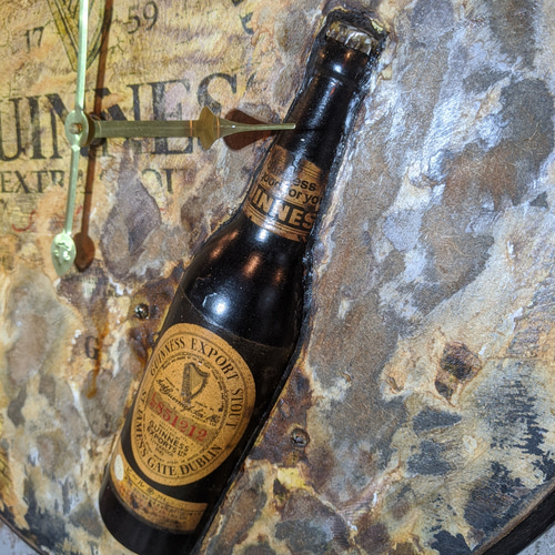 VINTAGE GUINNESS BOTTLE/ ギネスビール ウォールクロック&サイン
