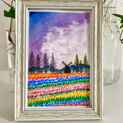絵画☆原画（1点限り）「天ノ川（Milky Way）」（アクリル水彩画