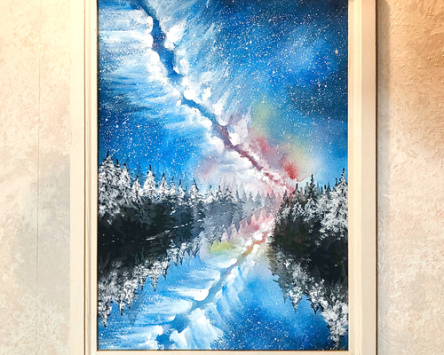 イリュージョン】A4サイズ 額付き 水彩画 原画 絵画 Yuriart