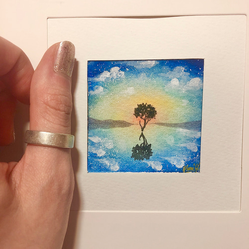いろどりちゃん の水彩画　原画　額入り いろどりちゃん の水彩画 原画 額入り