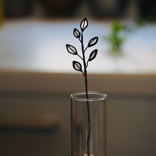 ステンドグラス　Glass　Leaves 楽天市場】ステンドグラス (SH-A46) 一部鏡面ガラス 913×480