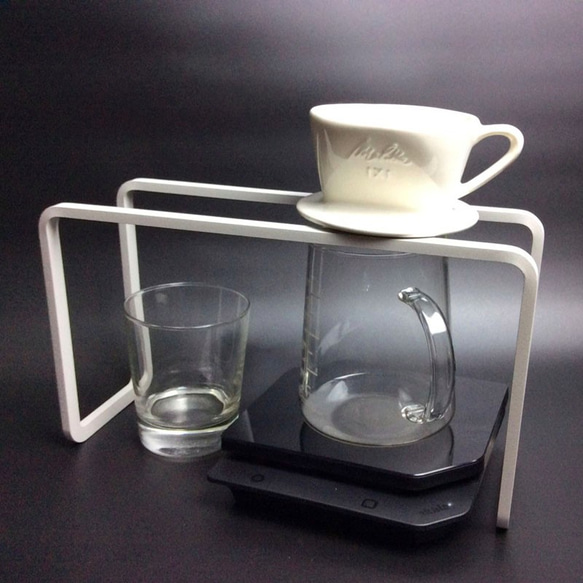 台湾デザインのステンレススチールコーヒーハンドホルダー-シルバーグレー、手作りコーヒー、アイスコーヒー 1枚目の画像