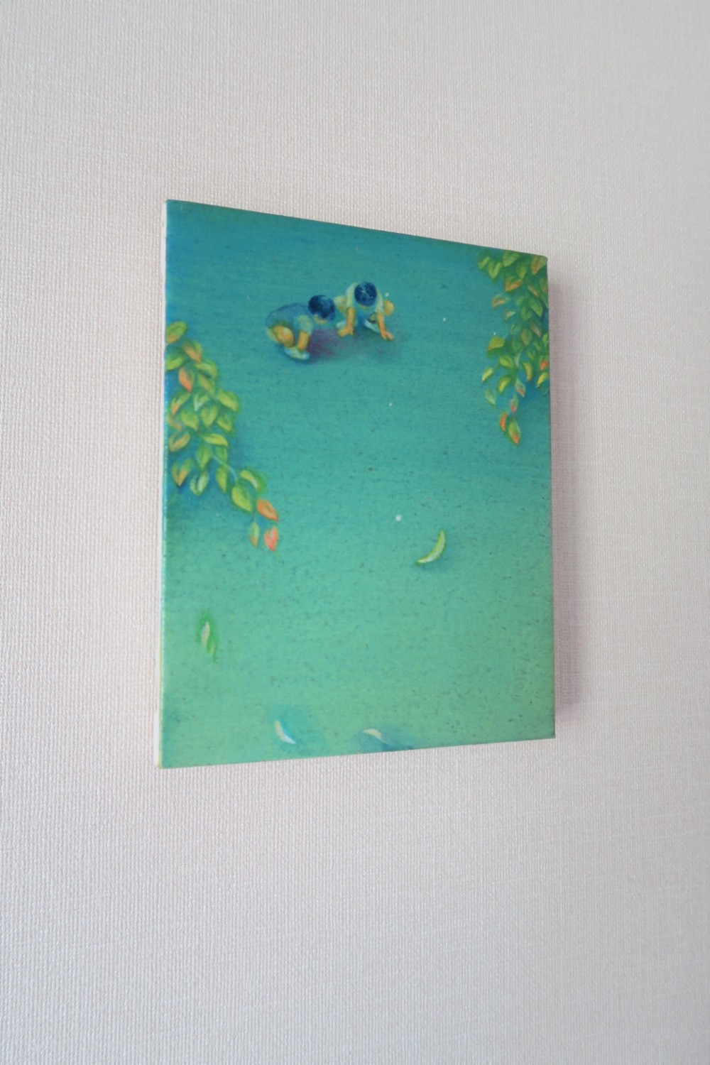 受注制作＊キャンバス油彩画＊水たまりの中の月 絵画 hotaru yoshinaga