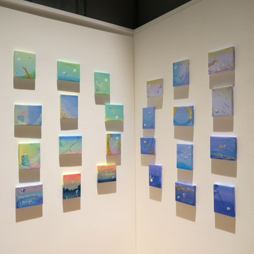 冬虫夏草の油絵【オオセミタケ】1点物の絵画◇作者サイン入り/型