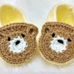 小棕熊毛線寶寶鞋/彌月禮 第2張的照片
