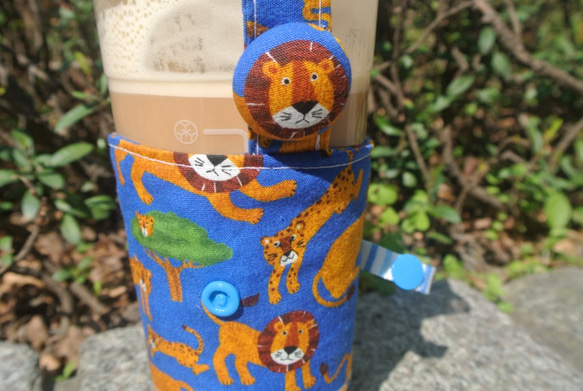 森林之王飲料提袋(藍)/杯袋 第1張的照片