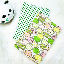 刺蝟花花面紙包-綠/面紙袋/可雙面使用! 第3張的照片
