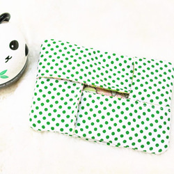 刺蝟花花面紙包-綠/面紙袋/可雙面使用! 第4張的照片